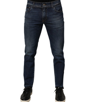 Dolce &amp; Gabbana Blue Cotton Stretch Skinny Men's Denim Jeans