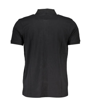 Gianmarco Venturi Black Cotton Polo Shirt