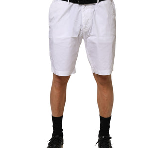 Dolce & Gabbana White Cotton Stretch Men Bermuda Pants