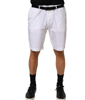 Dolce &amp; Gabbana White Cotton Stretch Men Bermuda Pants