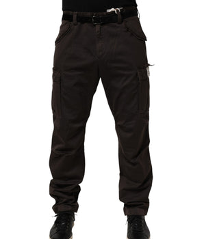 Dolce & Gabbana Brown Re- Edition Cotton Men Cargo Pants