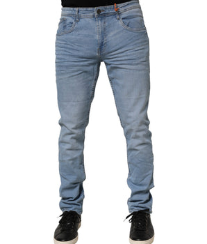 Men's Blend Light Blue Twister Low Waist Slim Fit Denim Jeans