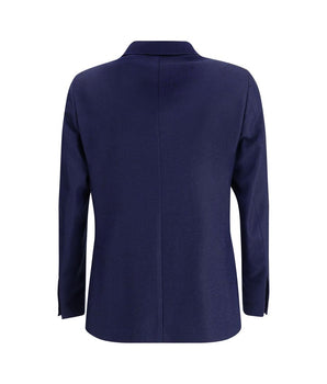 Gi Capri Blue Fleece Wool Coat