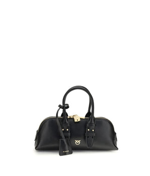 PINKO Black Calf Leather Bos Taurus Bag