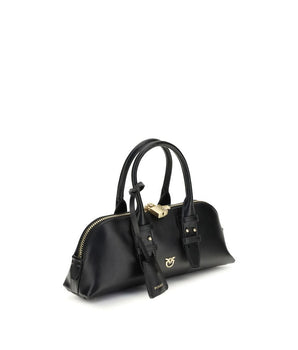 PINKO Black Calf Leather Bos Taurus Bag