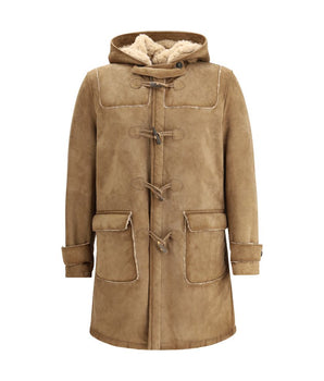 D'amico Brown Leather Coat