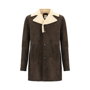D'amico Brown Leather Coat