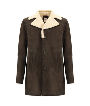 D'amico Brown Leather Coat
