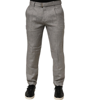 Briglia 1949 Gray Mid Waist Dress Formal Skinny Men Pants