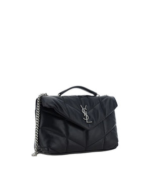 Saint Laurent Black Lamb Ovis Aries Aries Shoulder Bag