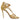 Dolce & Gabbana Gold Leather Keira Heels Sandals Shoes
