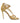 Dolce &amp; Gabbana Gold Leather Keira Heels Sandals Shoes