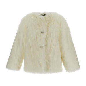 Dolce & Gabbana White Modacrylic Jackets & Coat