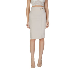 Rinascimento Beige Polyester Skirt