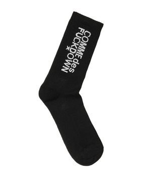 Comme Des Fuckdown Black Cotton Sock