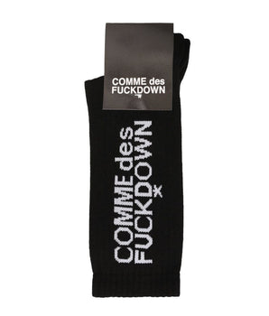 Comme Des Fuckdown Black Cotton Sock