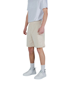 EA7 Emporio Armani Beige Cotton Bermuda Shorts