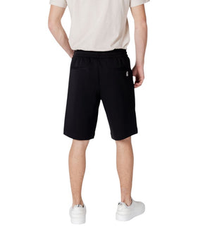 Armani Exchange Black Cotton Bermuda Shorts