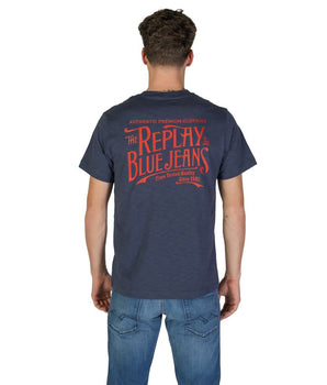Replay Blue Cotton T-Shirt