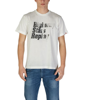 Replay White Cotton T-Shirt
