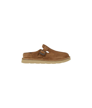 Clarks Beige Suede Leather Clogs