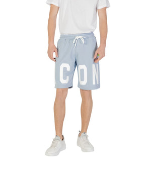 Icon Blue Cotton Bermuda Shorts