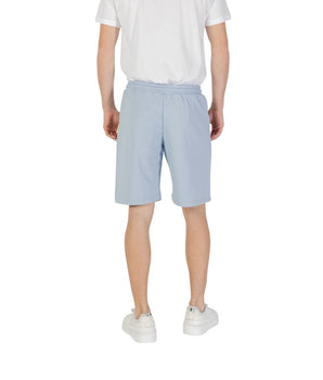 Icon Blue Cotton Bermuda Shorts