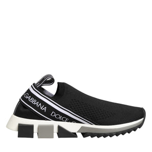 Dolce &amp; Gabbana Black Slip On Sorrento Low Top Sneakers