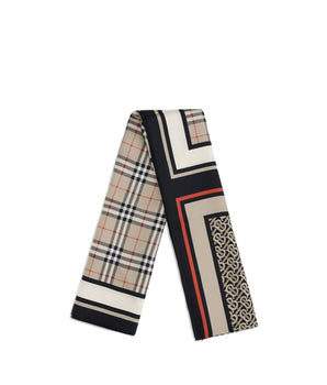 Burberry Beige Silk Scarf