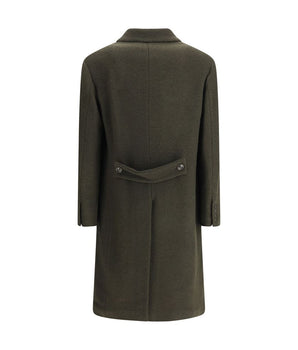Cruna Green Fleece Wool Coat