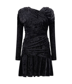 Ganni Black Recycled Polyester Cocktail Dress