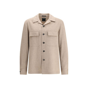 ZEGNA Beige Cotton Coat