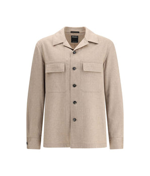 ZEGNA Beige Cashmere Coat