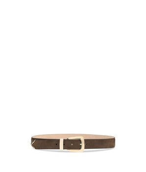 Khaite Brown Calf Leather Bos Taurus Regular Belt