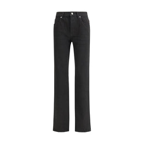 Saint Laurent Black Cotton Straight-Leg Jeans