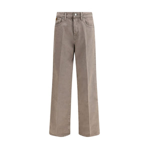 Jacob Cohen Brown Cotton Relaxed Fit Jeans