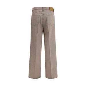 Jacob Cohen Brown Cotton Relaxed Fit Jeans