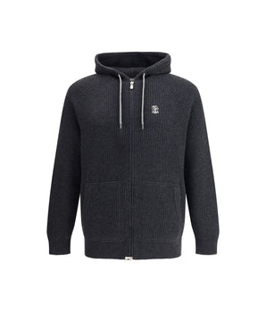 Brunello Cucinelli Black Cashmere Hoodie