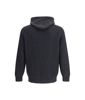 Brunello Cucinelli Black Cashmere Hoodie