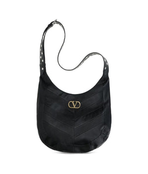 Valentino Garavani Black Leather Shoulder Bag