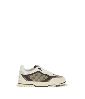 Gucci Beige Fabric Low Top Sneakers