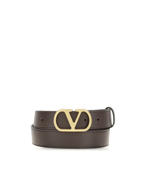 Valentino Garavani Brown Calf Leather Bos Taurus Regular Belt