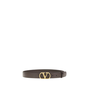 Valentino Garavani Brown Calf Leather Bos Taurus Regular Belt