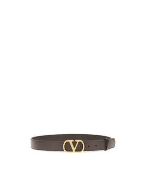 Valentino Garavani Brown Calf Leather Bos Taurus Regular Belt