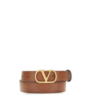 Valentino Garavani Beige Calf Leather Bos Taurus Regular Belt