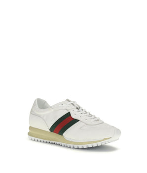 Gucci White Polyamide Athletic Sneakers