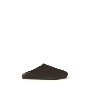 The Row Brown Calf Leather Bos Taurus Mules