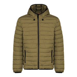 Suns Green Polyester Men's Quilted Jacket