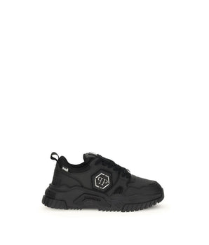 Philipp Plein Black Polyester Athletic Sneakers