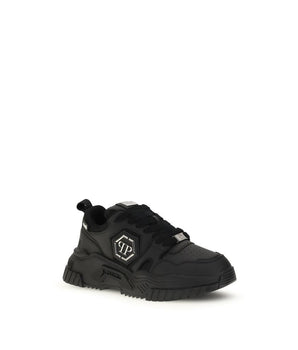 Philipp Plein Black Polyester Athletic Sneakers